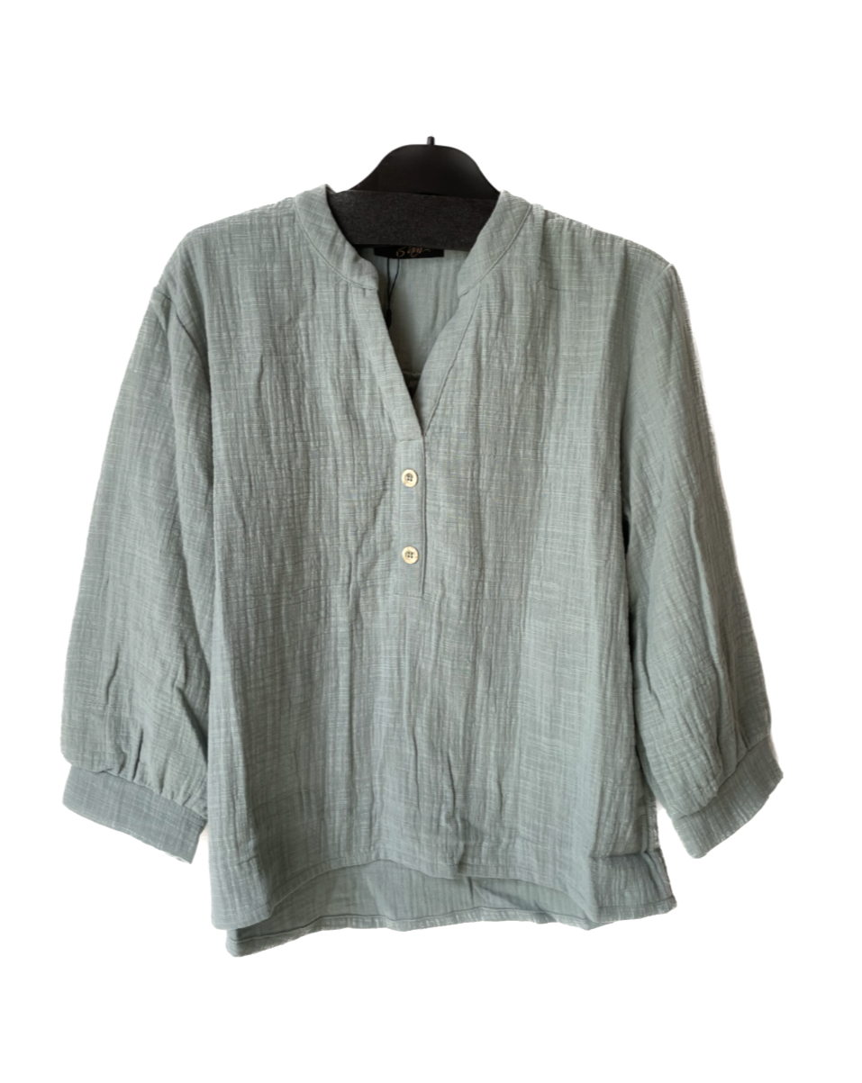 Grøn salvie bluse