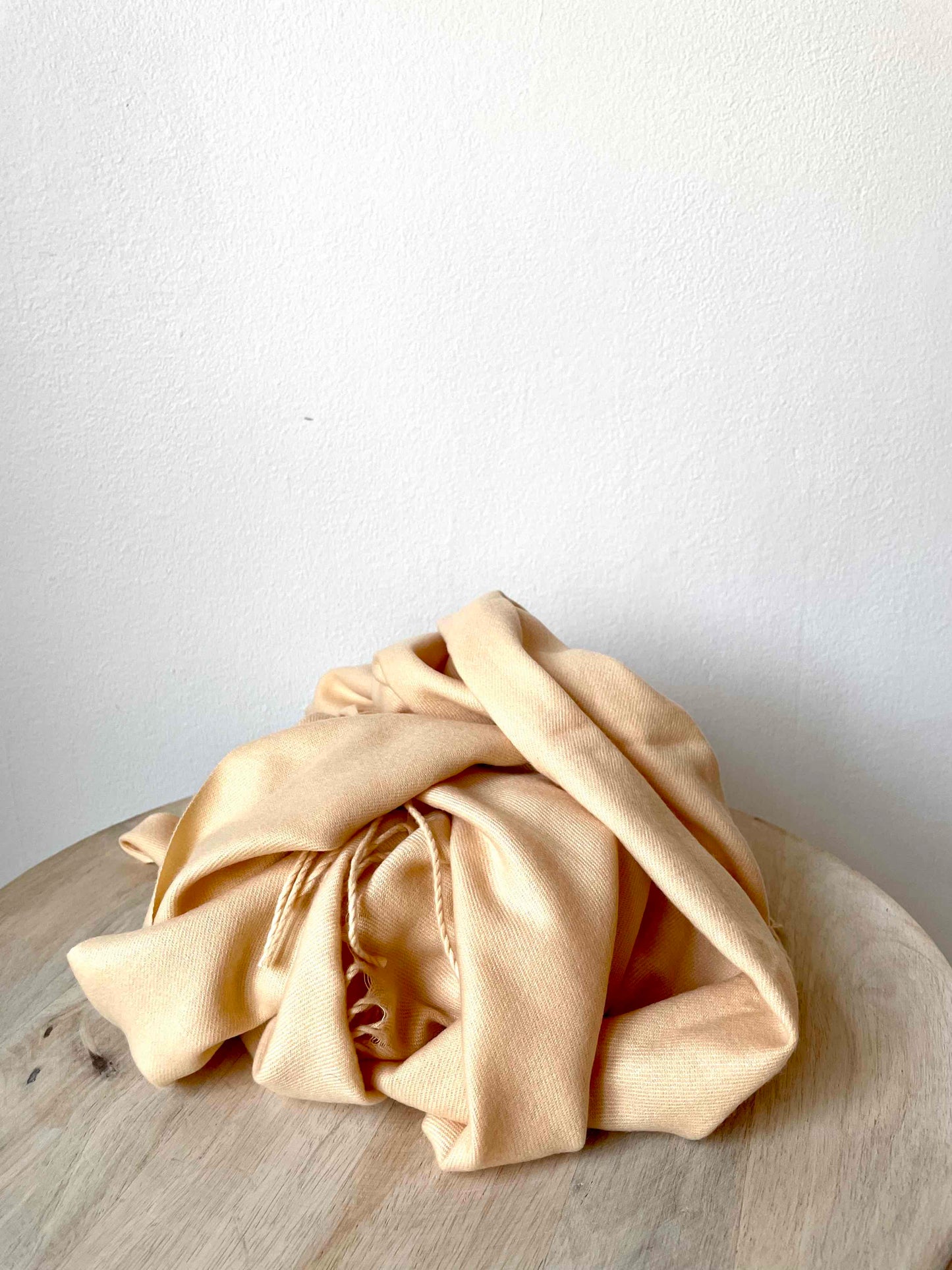 Creme cashmere tørklæde