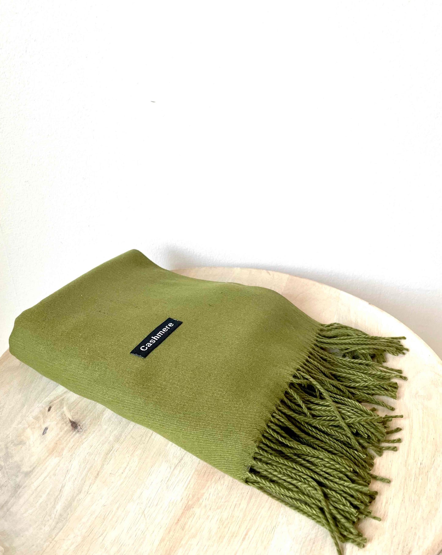 Grønt cashmere tørklæde