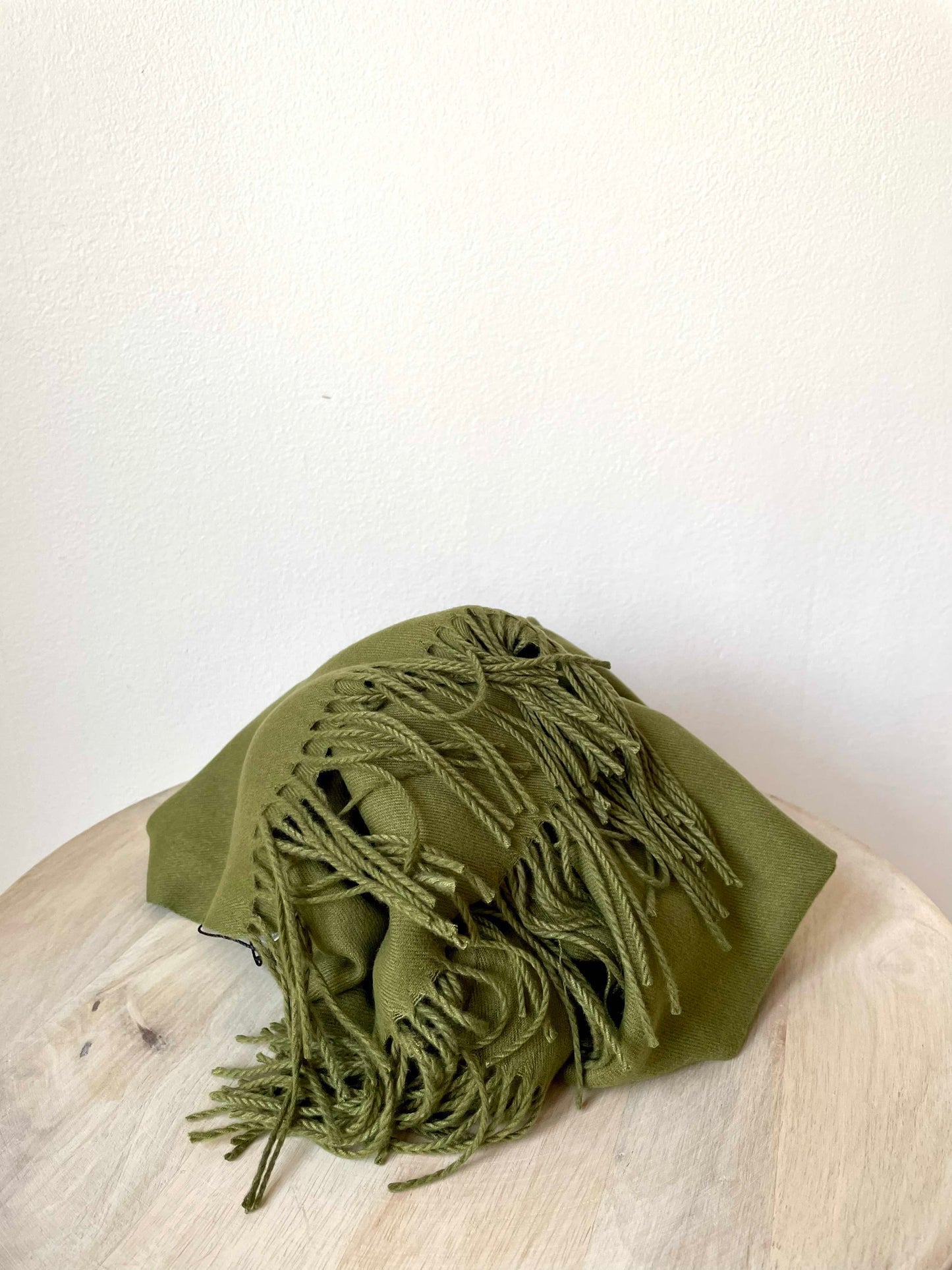 Grønt cashmere tørklæde