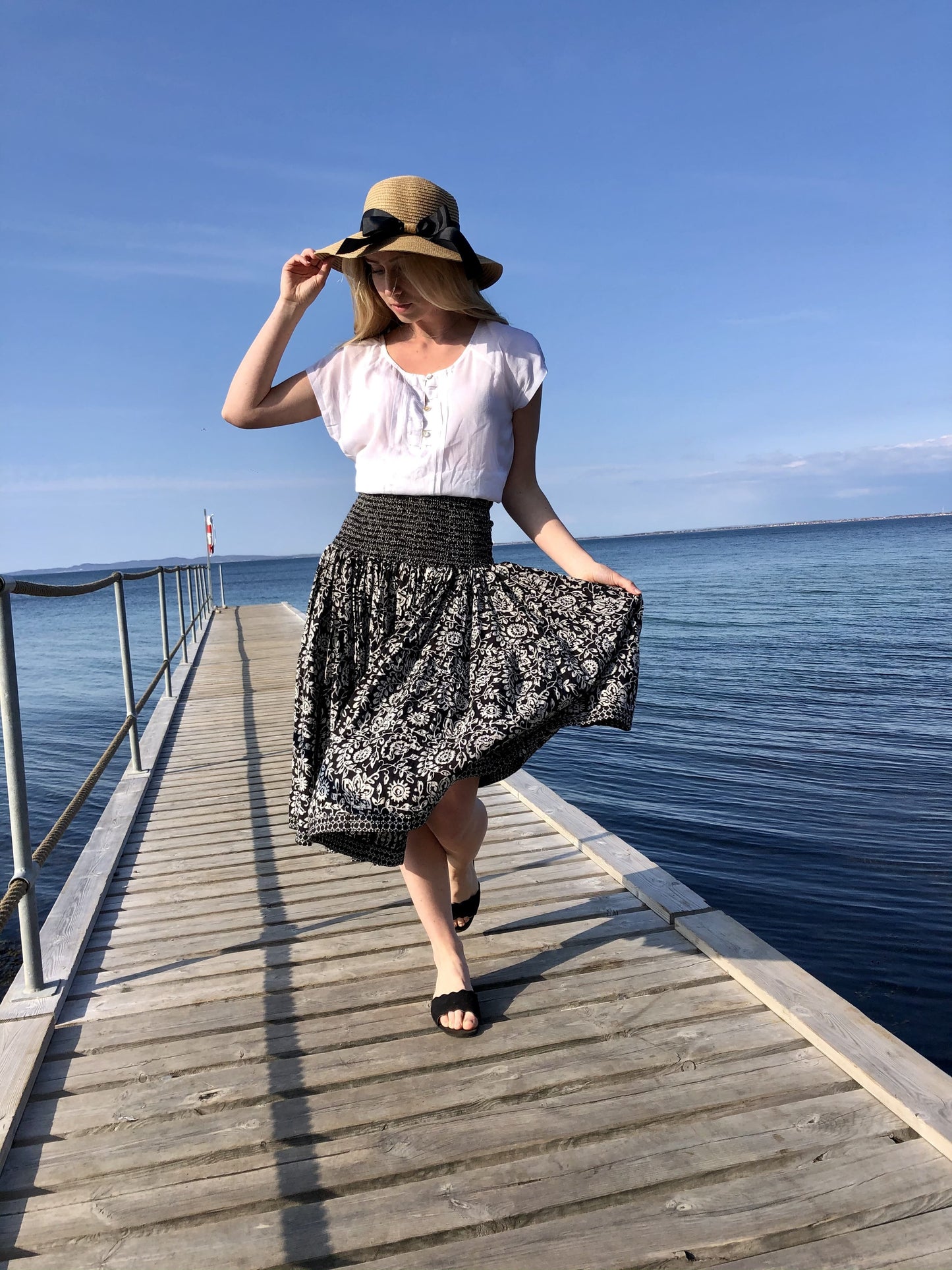 hvid sommer bluse Himalaya