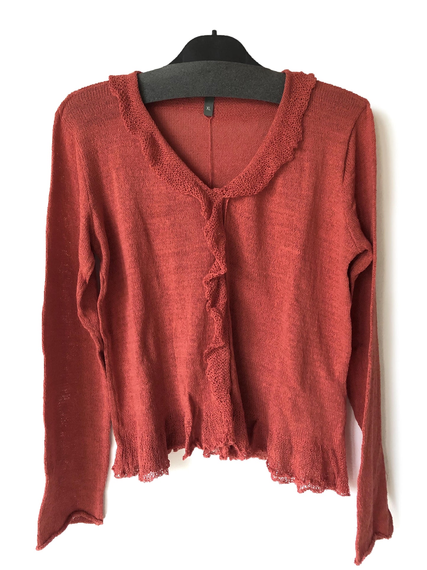 Silke cardigan Himalaya rust rød