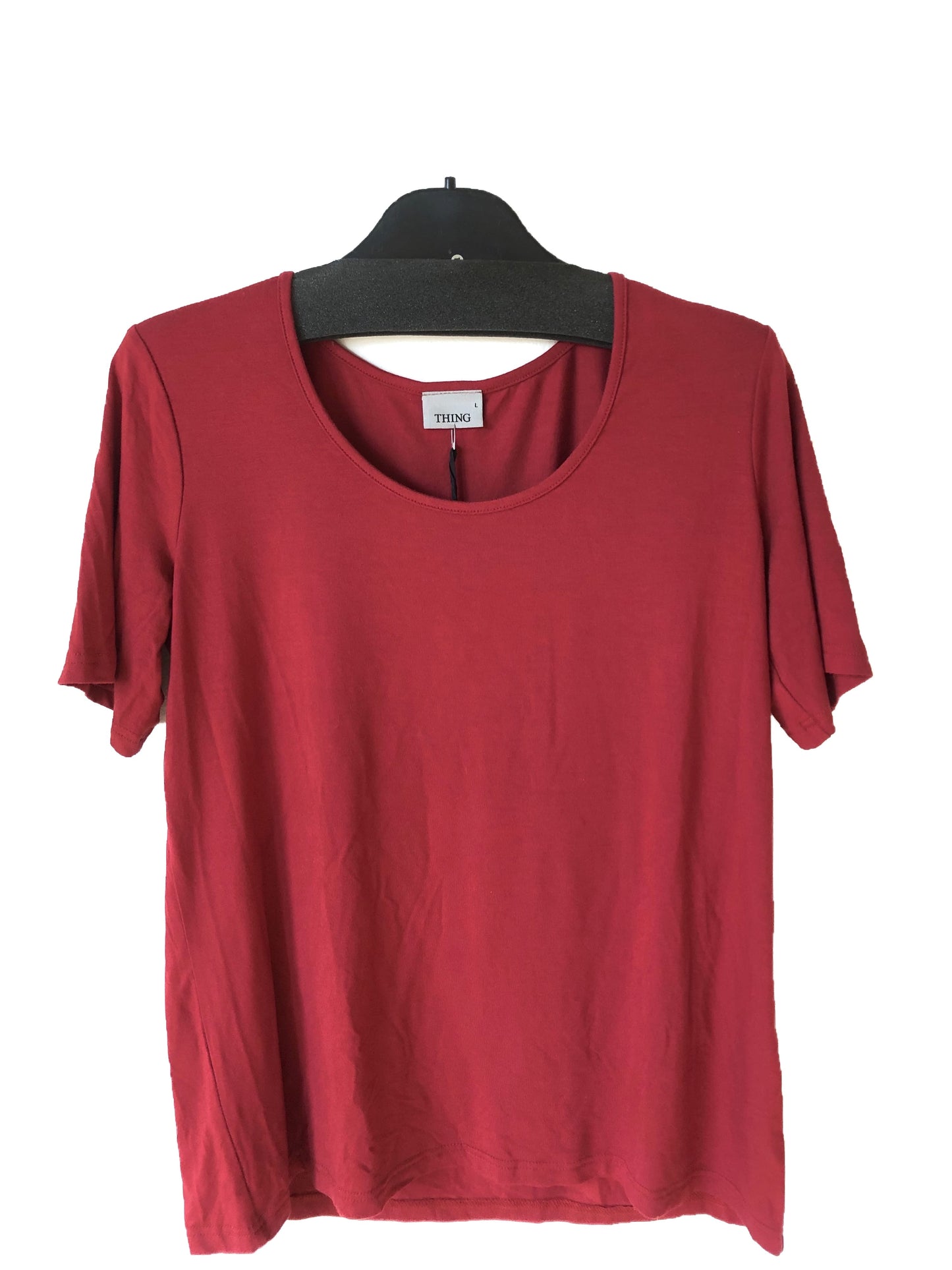 T-shirt i Bambus Basic Rød