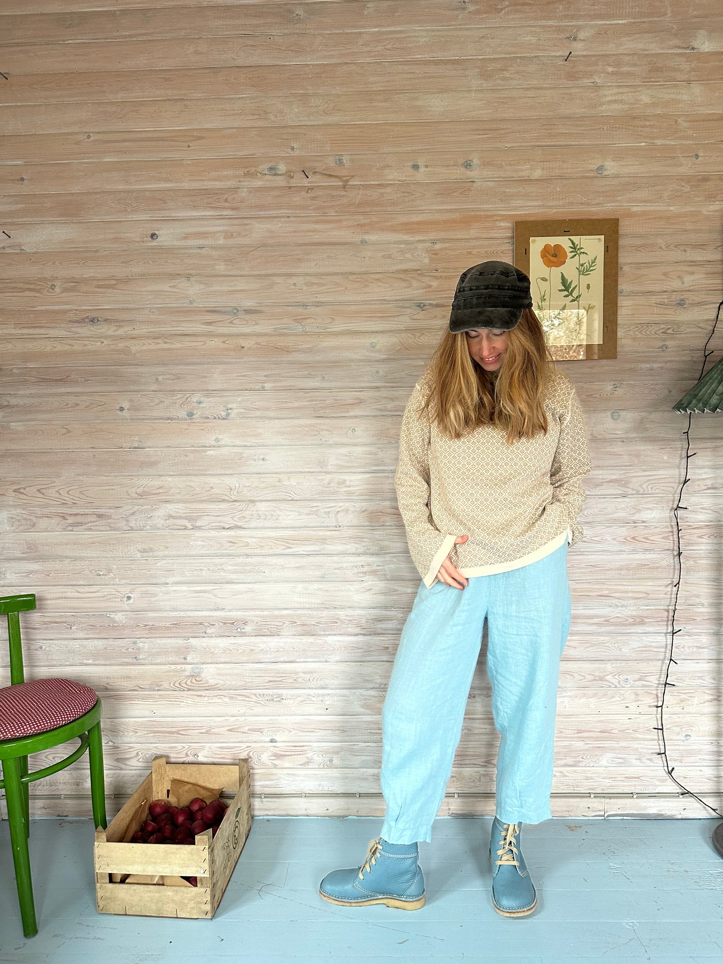 Økologisk rosa bomuldstrøje i dobbeltdesign fra Himalaya