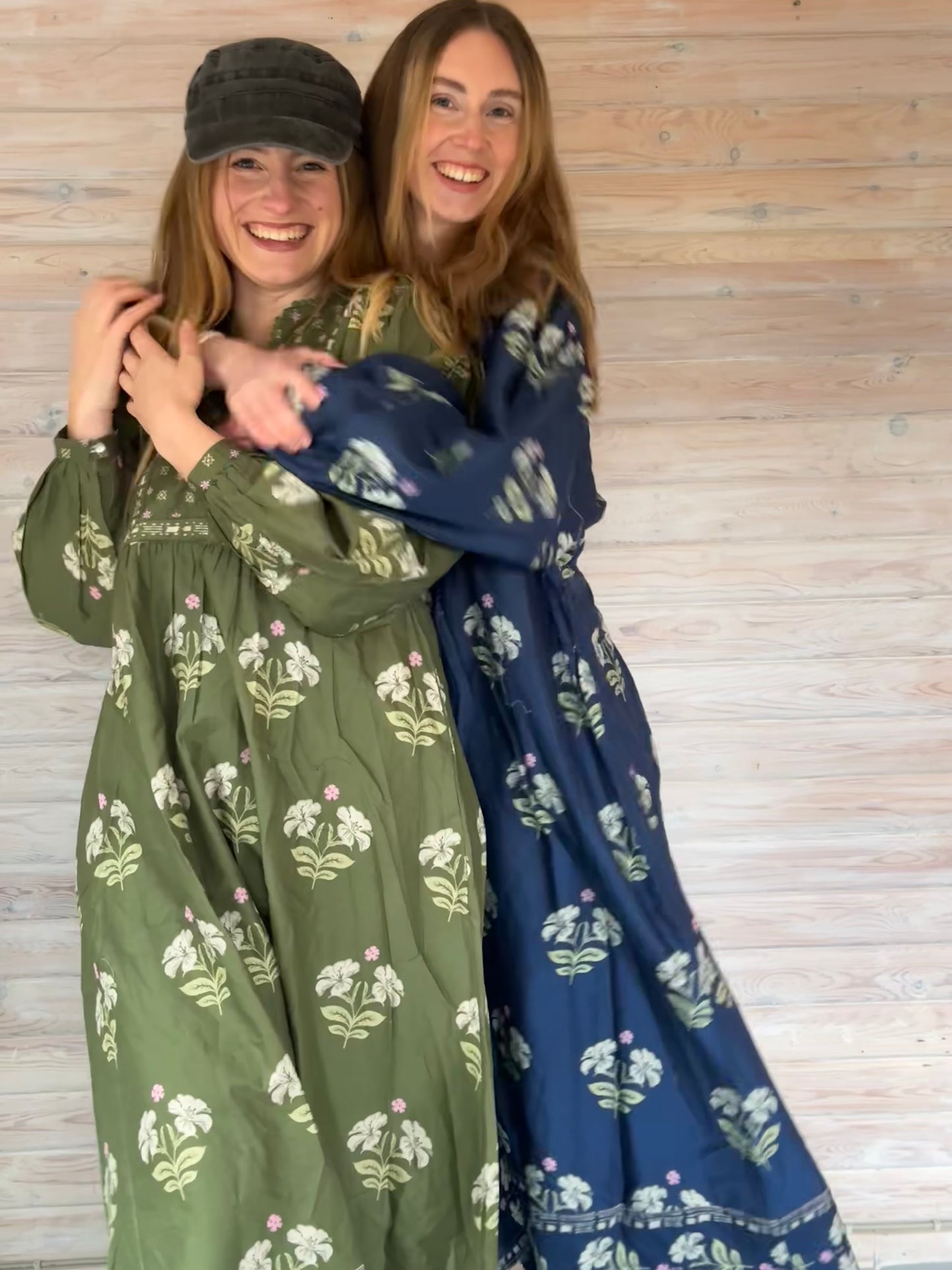 Bomuldskjole fra Himalaya i blå