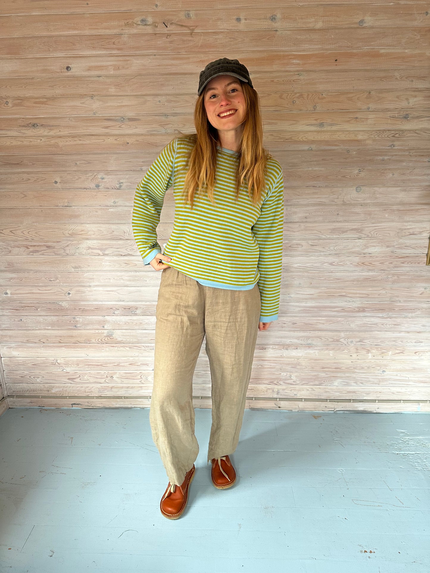 Økologisk grøn bomuldstrøje i dobbeltdesign fra Himalaya