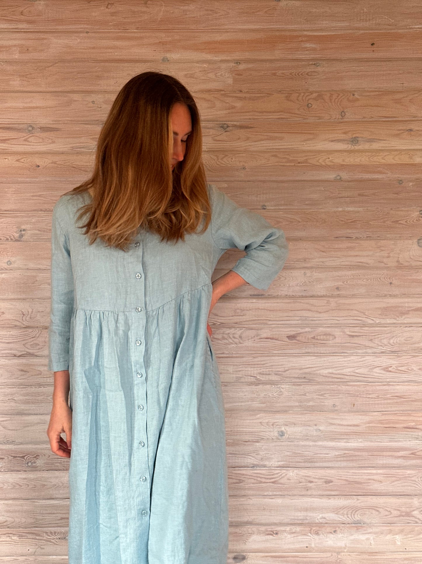 Blå Hørkjole fra Thing