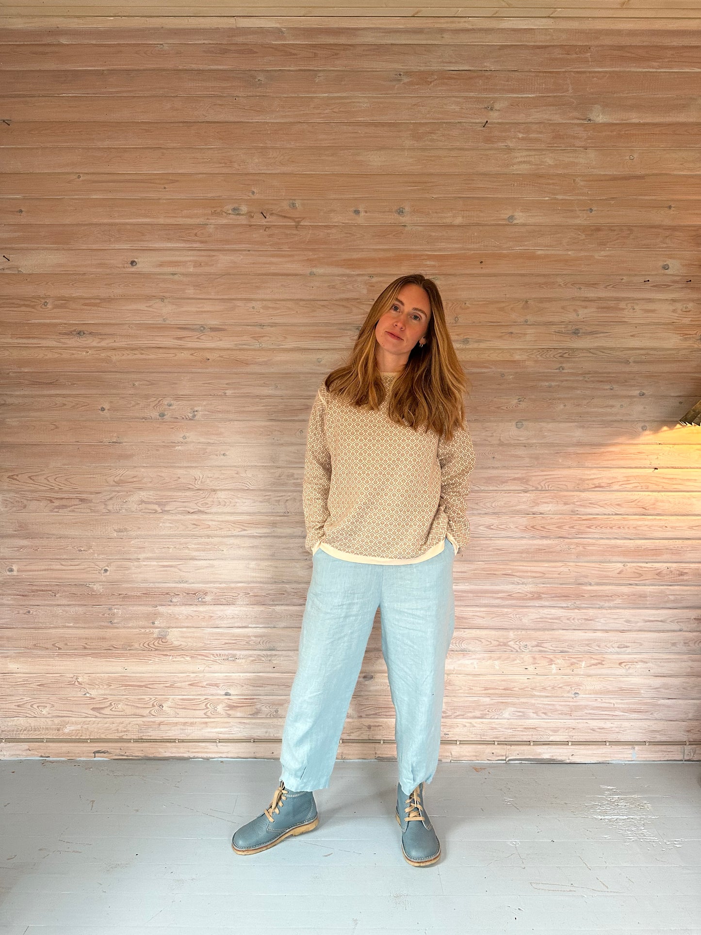 Blå hørbukser fra Thing