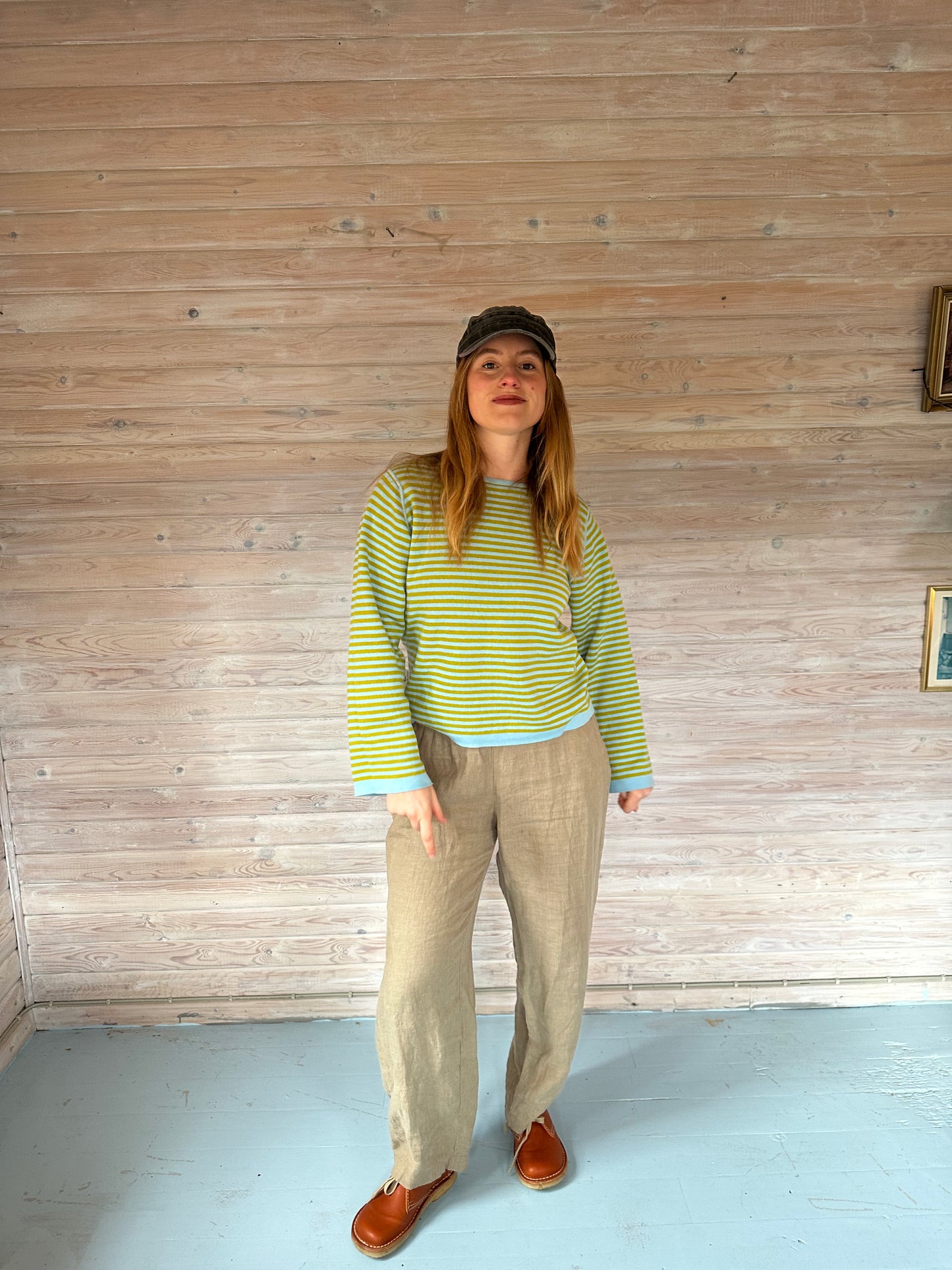 Økologisk grøn bomuldstrøje i dobbeltdesign fra Himalaya