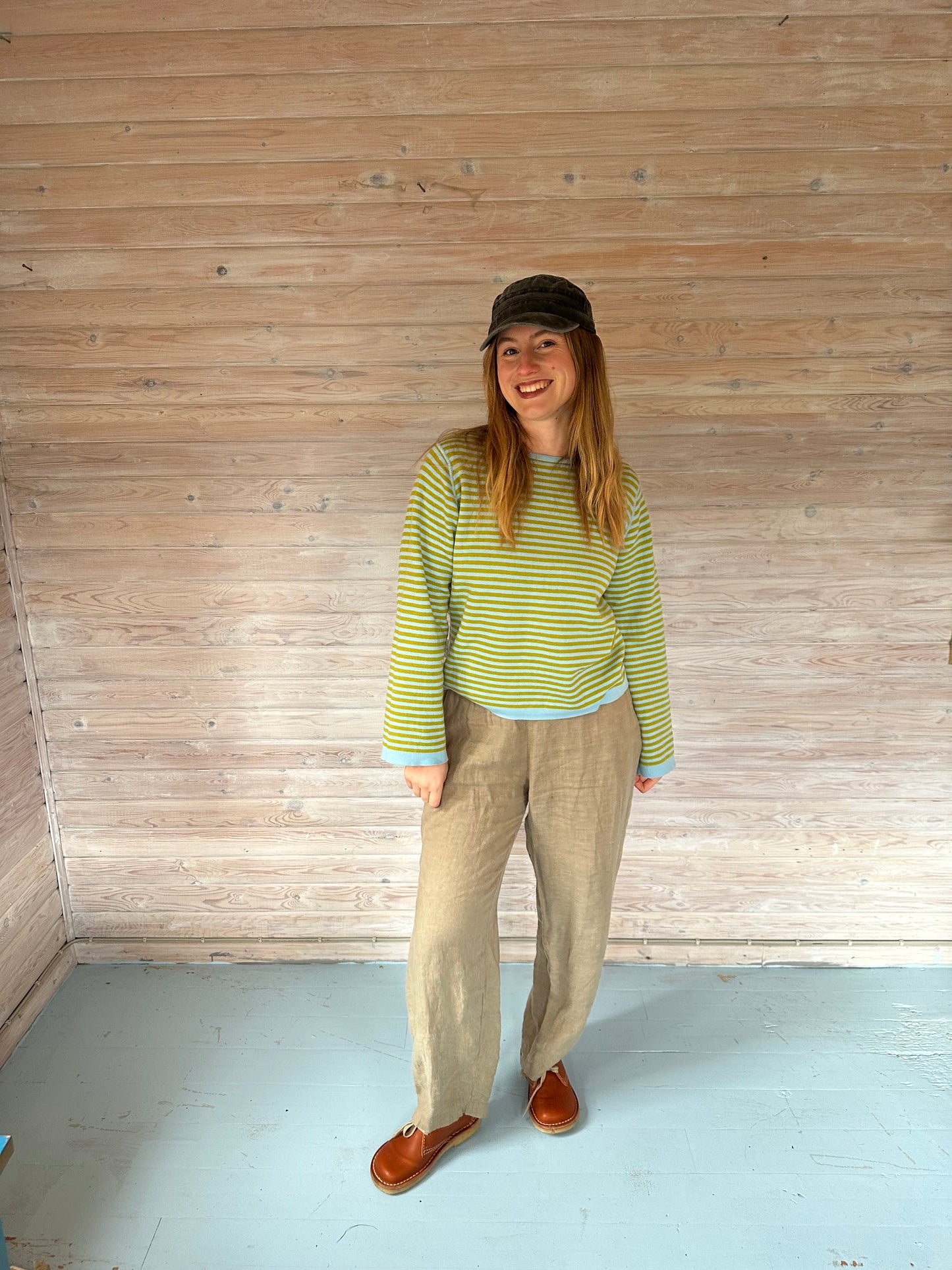 Økologisk grøn bomuldstrøje i dobbeltdesign fra Himalaya