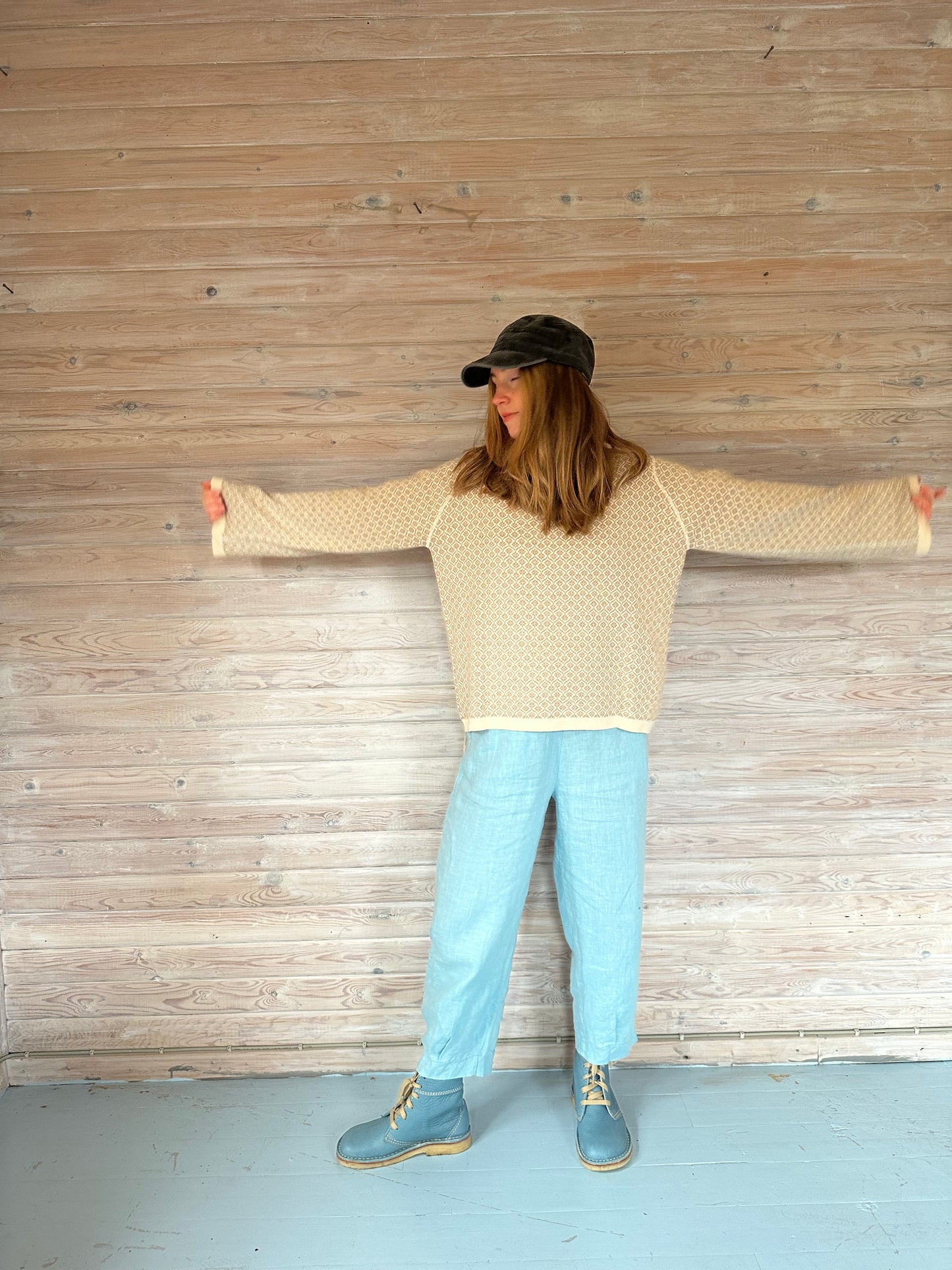 Blå hørbukser fra Thing