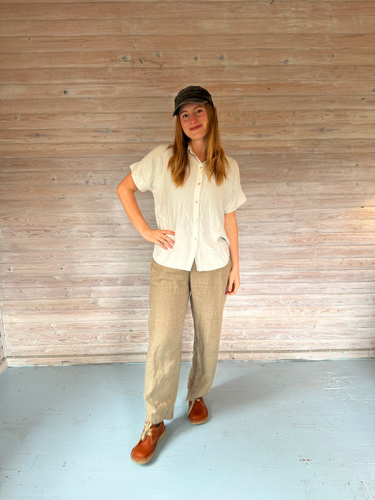 Beige sommerskjorte fra Anna Menotti