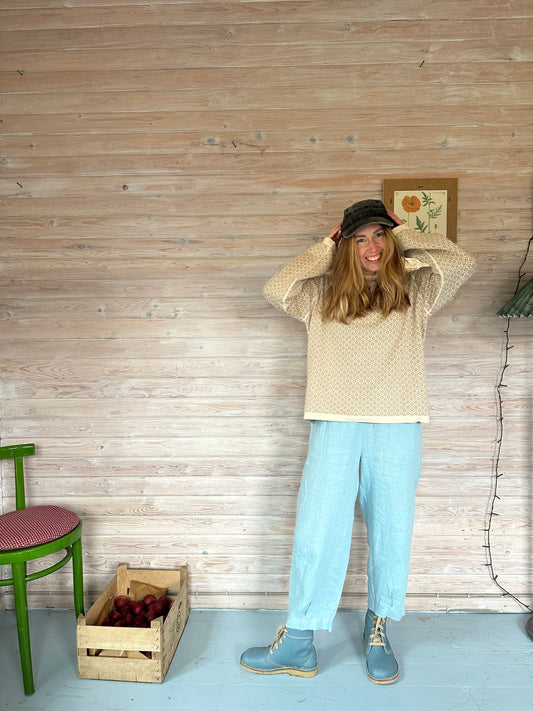 Økologisk rosa bomuldstrøje i dobbeltdesign fra Himalaya