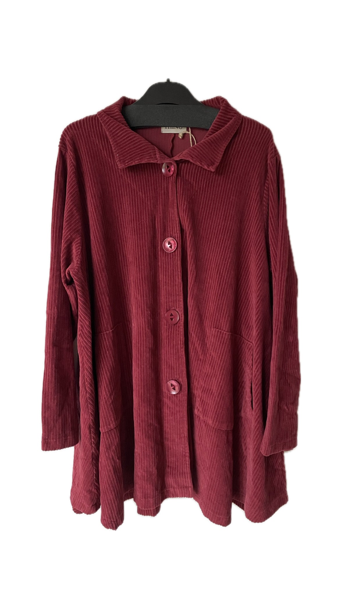 Vinrød jakke i fløjl fra THING