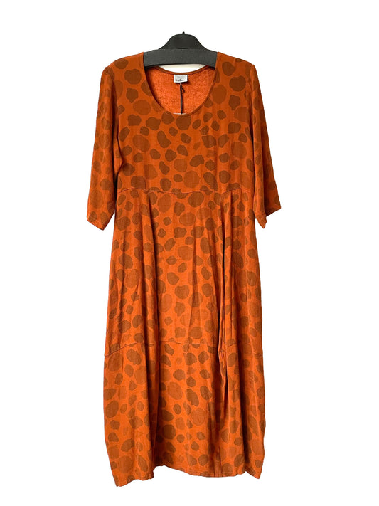 Lang Orange Rust kjole fra THING