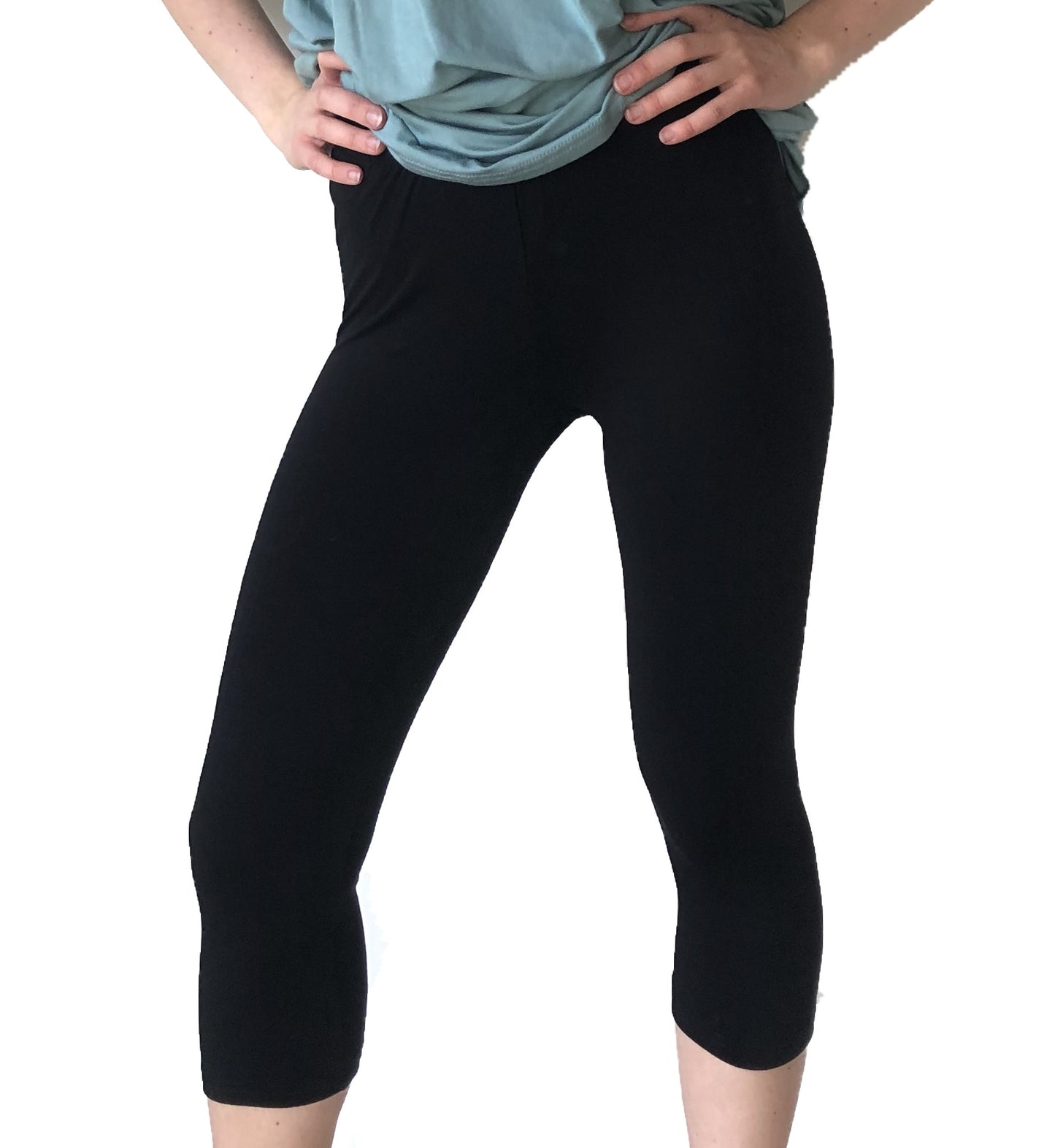 Sorte capri leggins i Bambus THING